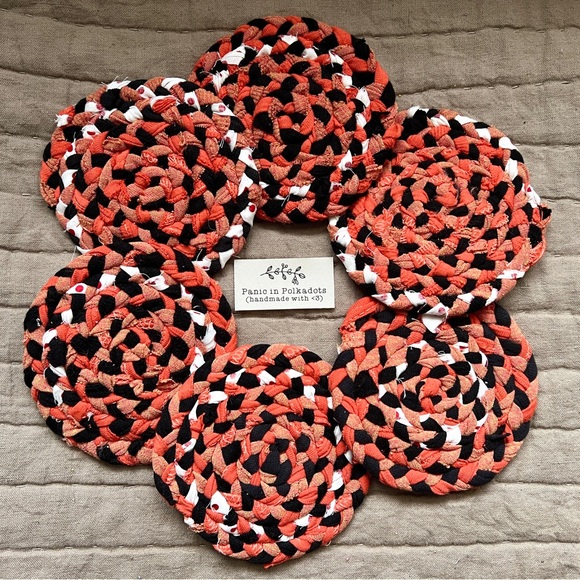 Set of Six Braided Coasters - Picture 3 of 13